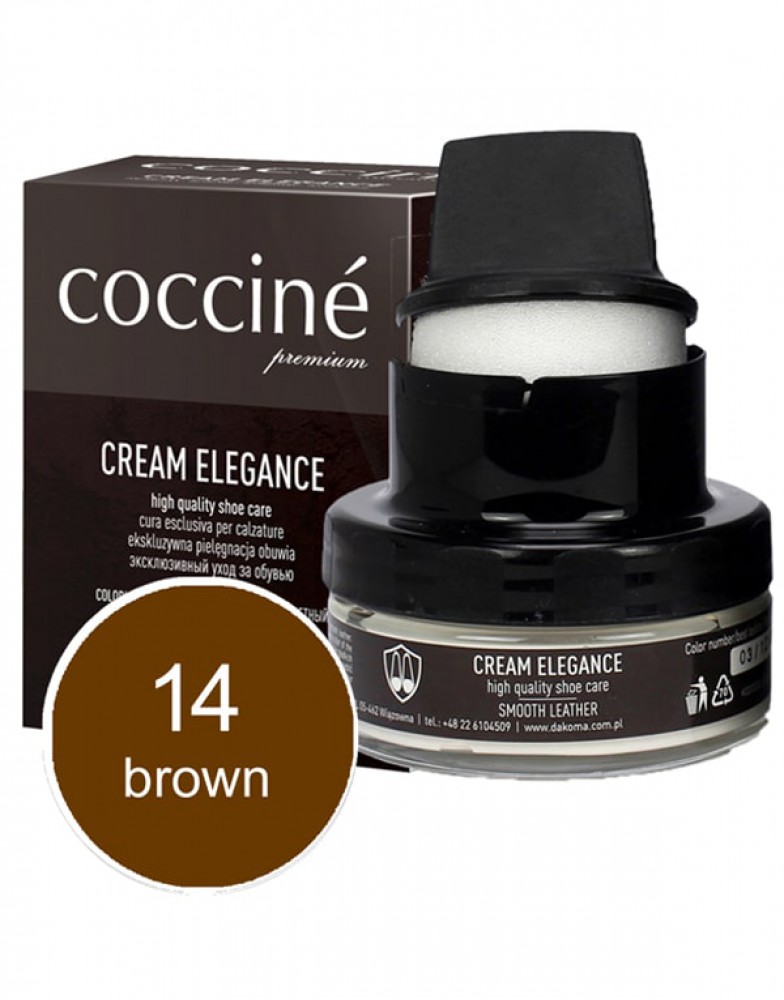Pruun kreem käsnaga siledale nahale - Coccine Cream Elegance (brown), 50 ml
